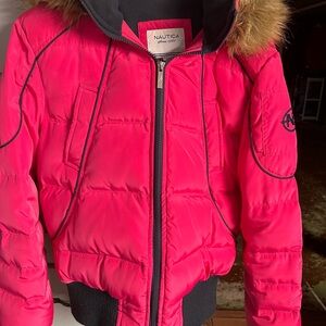 Women’s pink Nautical puffer jacket